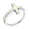Серебряное кольцо с крестиком (арт. 7501/6681Поб) – изображение 1