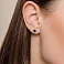 Пусети з білого золота з сапфіром і діамантами (арт. Т011444бс) – зображення 2