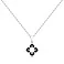 Серебряное колье Цветок с ониксом (арт. 7507/2380о) – изображение 1