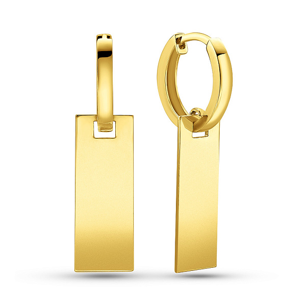 Серьги из желтого золота (арт. 107248/10ж) – изображение 1