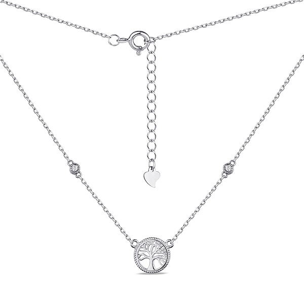 Серебряное колье Дерево жизни с фианитами (арт. 7507/1475) – изображение 2