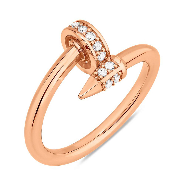 Серебряное кольцо Гвоздь с фианитами (арт. 156635) – изображение 1