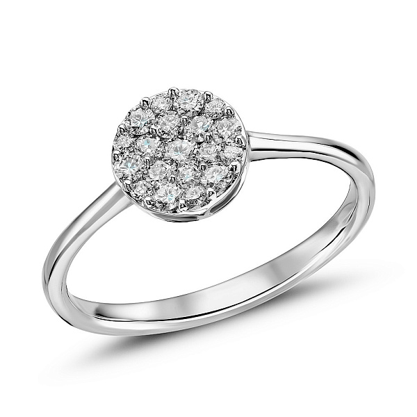 Золотое кольцо с бриллиантами (арт. К341339020б) – изображение 1