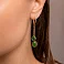 Золотые серьги с подвесками из кварца (арт. 106318Пкз) – изображение 2