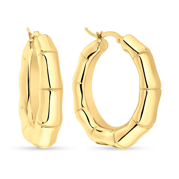 Сережки-кільця Francelli з жовтого золота (арт. е108743/25ж) – зображення 1