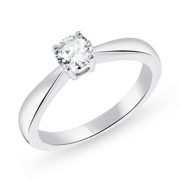 Кольцо из серебра с одним фианитом (арт. 7501/4150) – изображение 1