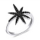 Срібна каблучка Полярна зірка з чорним родіюванням і фіанітами (арт. 7501/5299бч) – зображення 1