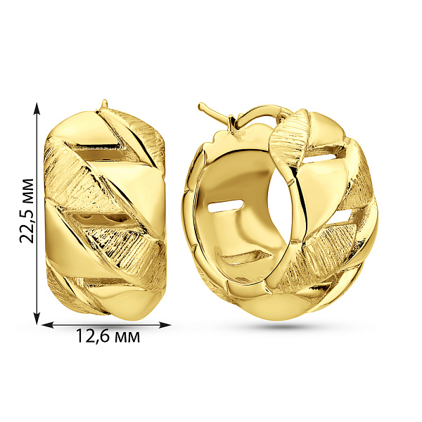 Золотые серьги Francelli (арт. е1091804/20ж) – изображение 4