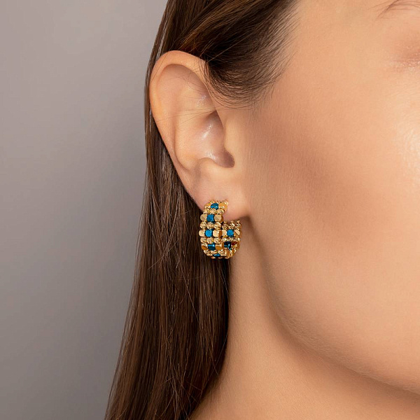 Серьги из желтого золота Francelli (арт. 1091599жс) – изображение 3