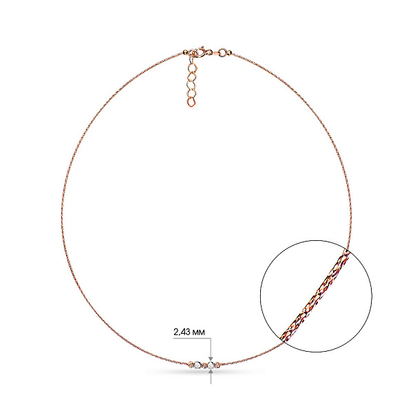 Колье золотое Orbit (арт. 351992кб) – изображение 4