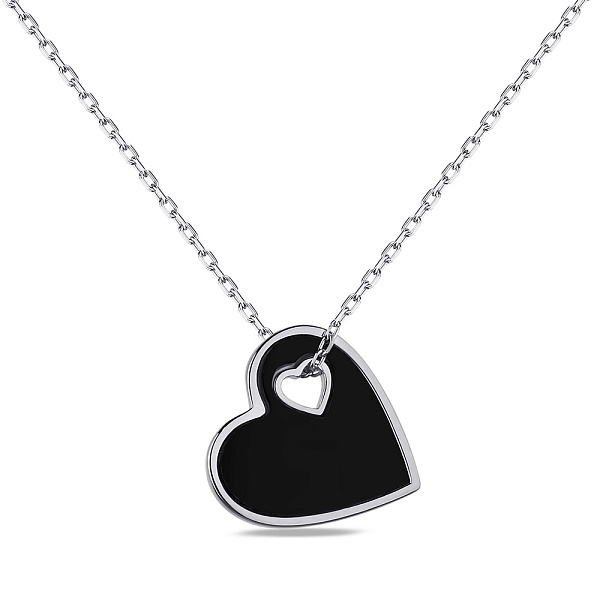 Серебряное колье с ониксом (арт. 7507/2179о) – изображение 1
