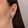 Серьги из белого золота Змея с фианитами (арт. 1091090бз) – изображение 2