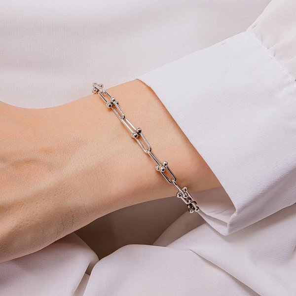 Браслет из белого золота (арт. 325778б) – изображение 4