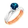 Золотое кольцо с топазом Blue Ocean (арт. 140558Пл) – изображение 1