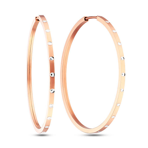 Сережки-кольца из золота (арт. 104457/30р) – изображение 1