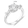 Серебряное помолвочное кольцо с фианитами (арт. 7501/8860) – изображение 2