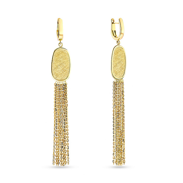 Золотые серьги-подвески Diva (арт. 107599ж) – изображение 1