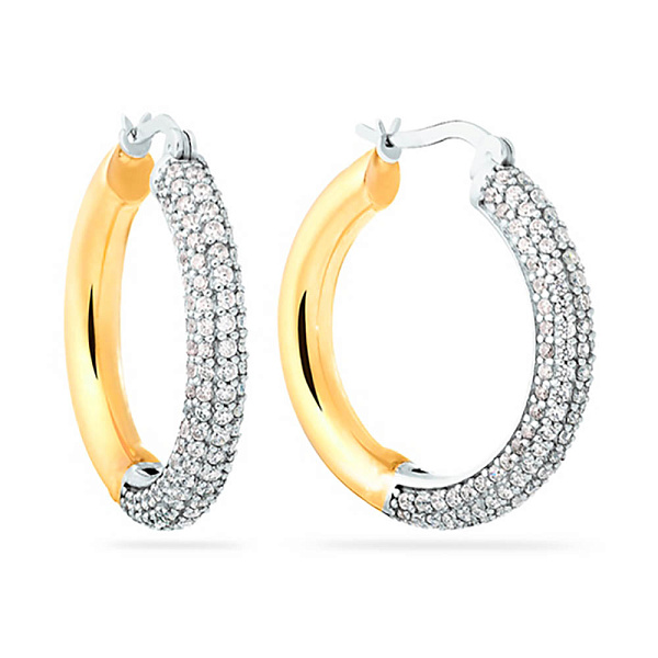 Золотые серьги-кольца (арт. 100963/30бж) – изображение 1
