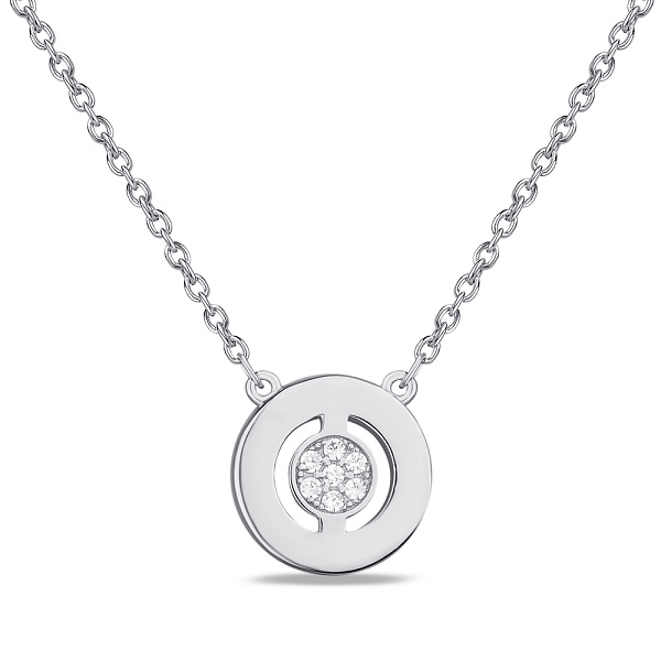 Серебряное колье с фианитами (арт. 7507/1756) – изображение 1