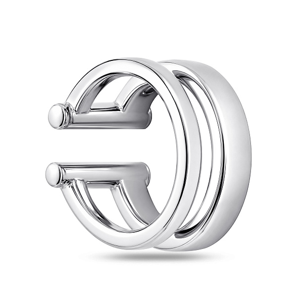Серебряная одиночная серьга-кафа (арт. 7502/10317я) – изображение 1