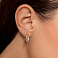 Серьги из красного золота с фианитами (арт. 111404) – изображение 2
