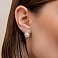 Серьги из белого золота с жемчугом (арт. 115900б) – изображение 2