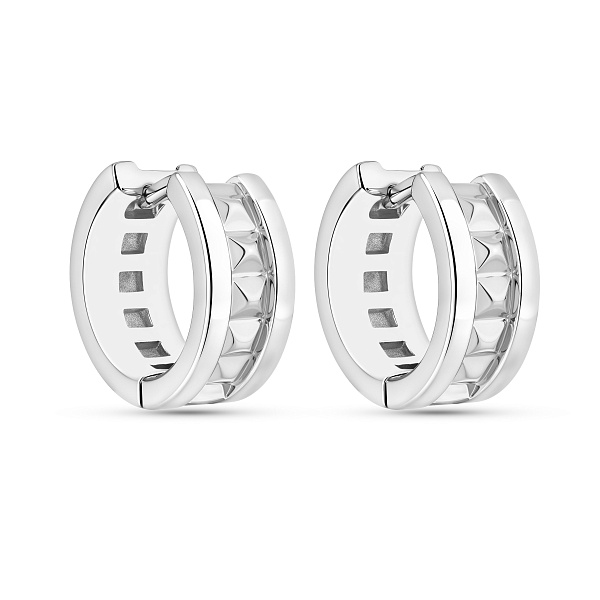 Срібні сережки без каміння (арт. 7502/10188/15) – зображення 2