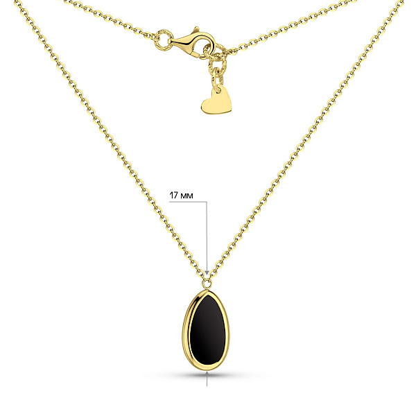 Колье золотое Diva с ониксом (арт. 352410жо) – изображение 4