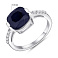 Серебряное кольцо с крупным сапфиром (арт. 7501/2120100Спс) – изображение 2