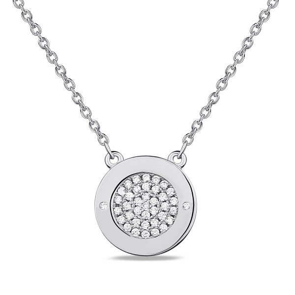 Серебряное колье с фианитами (арт. 7507/1757) – изображение 1