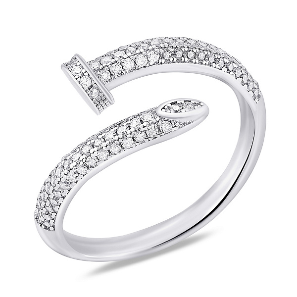 Серебряное кольцо Гвоздь с фианитами (арт. 7501/6912) – изображение 1