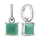Серебряные серьги с крупным изумрудом (арт. 7502/2193838Изм) – изображение 1