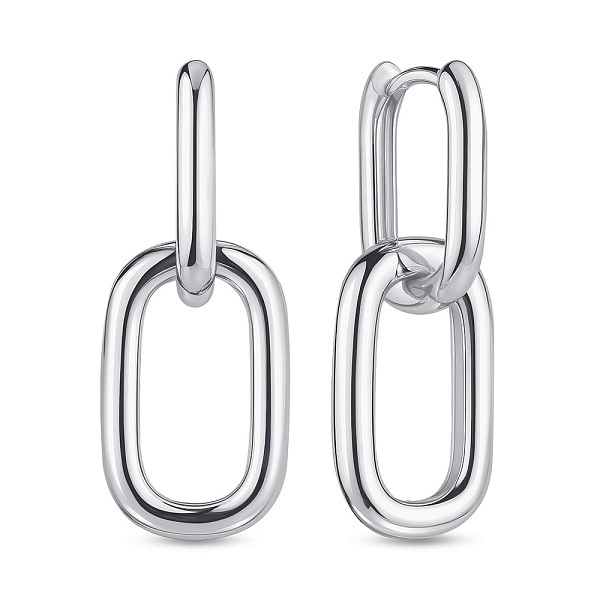Серебряные серьги-конго без камней (арт. 7502/С2/289) – изображение 1
