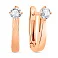 Серьги из красного золота с фианитами (арт. 2109085101) – изображение 1