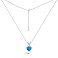 Серебряное колье Сердце с опалом (арт. 7507/2494Пос) – изображение 3