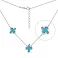 Серебряное колье с бирюзой (арт. 7507/2102/10Б) – изображение 1