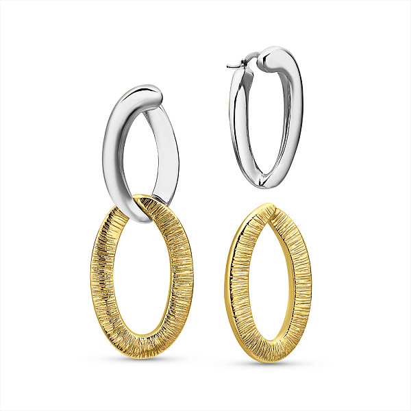 Сережки з жовтого і білого золота Francelli (арт. е1091884бж) – зображення 1