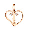 Підвіс Серце з червоного золота (арт. 424376) – зображення 1