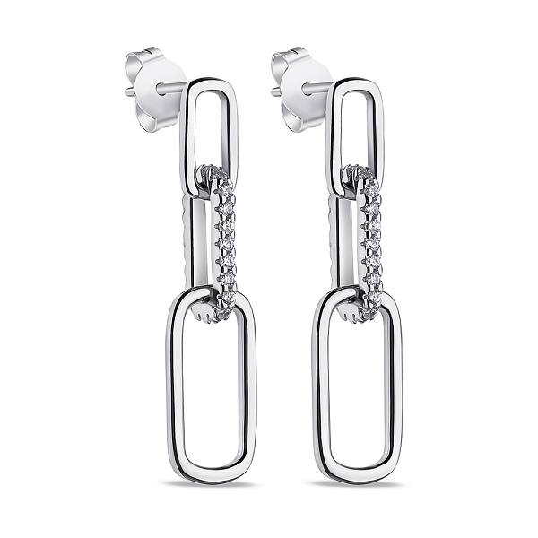 Серебряные серьги-пусеты Trendy Style с фианитами (арт. 7518/6896) – изображение 1