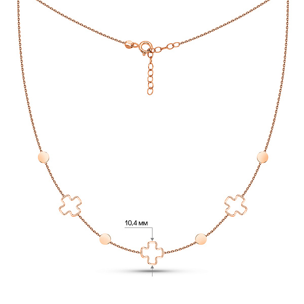 Золотое колье без камней (арт. 352637) – изображение 4