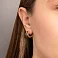 Сережки-кольца из красного золота с ониксом (арт. 104180/15о) – изображение 2