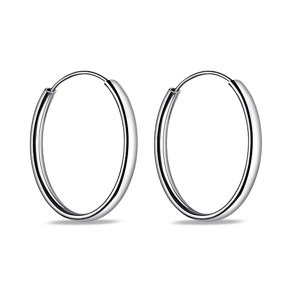 Серебряные серьги без камней (арт. 7502/3021/30) – изображение 1