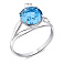 Серебряное кольцо с топазом (арт. 7501/603Плкп) – изображение 2