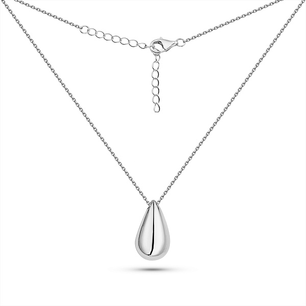 Серебряное колье Капля без камней (арт. 7507/2317) – изображение 2