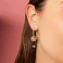 Серьги из красного золота с фианитами (арт. 1091723/3) – изображение 2