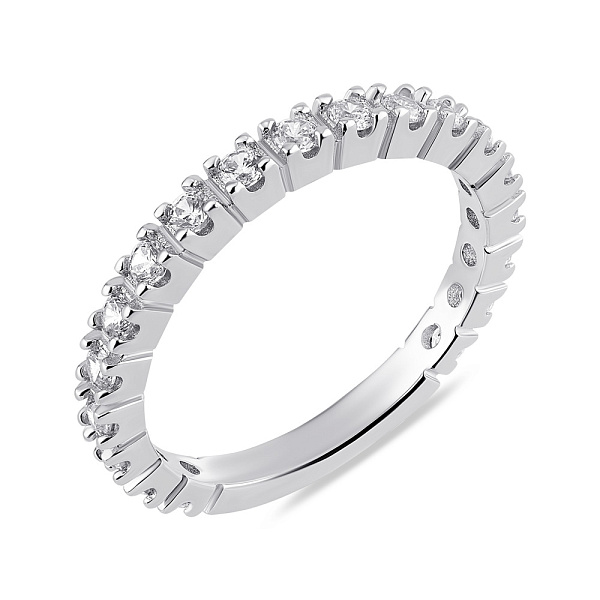 Серебряное кольцо с дорожкой из фианитов (арт. 7501/8001) – изображение 1