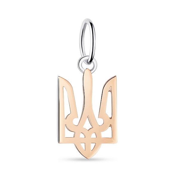 Подвес из серебра Трезубец-Герб Украины" с золотой накладкой (арт. 7203/530пю) – изображение 1