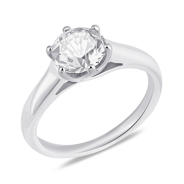 Серебряное кольцо с фианитом (арт. 7501/8047) – изображение 1