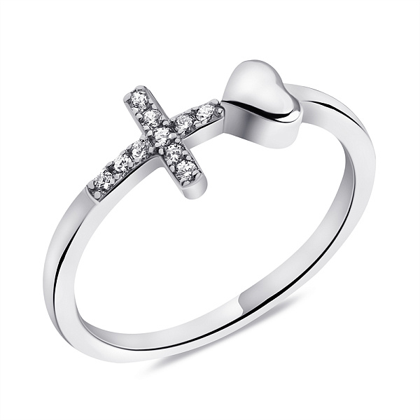 Серебряное кольцо с фианитами (арт. 7501/6696) – изображение 1
