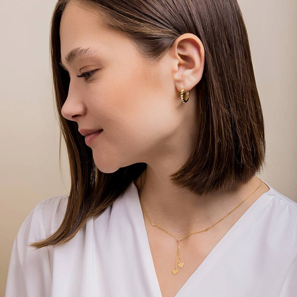 Серьги-кольца из желтого золота (арт. 1091307/20ж) – изображение 4